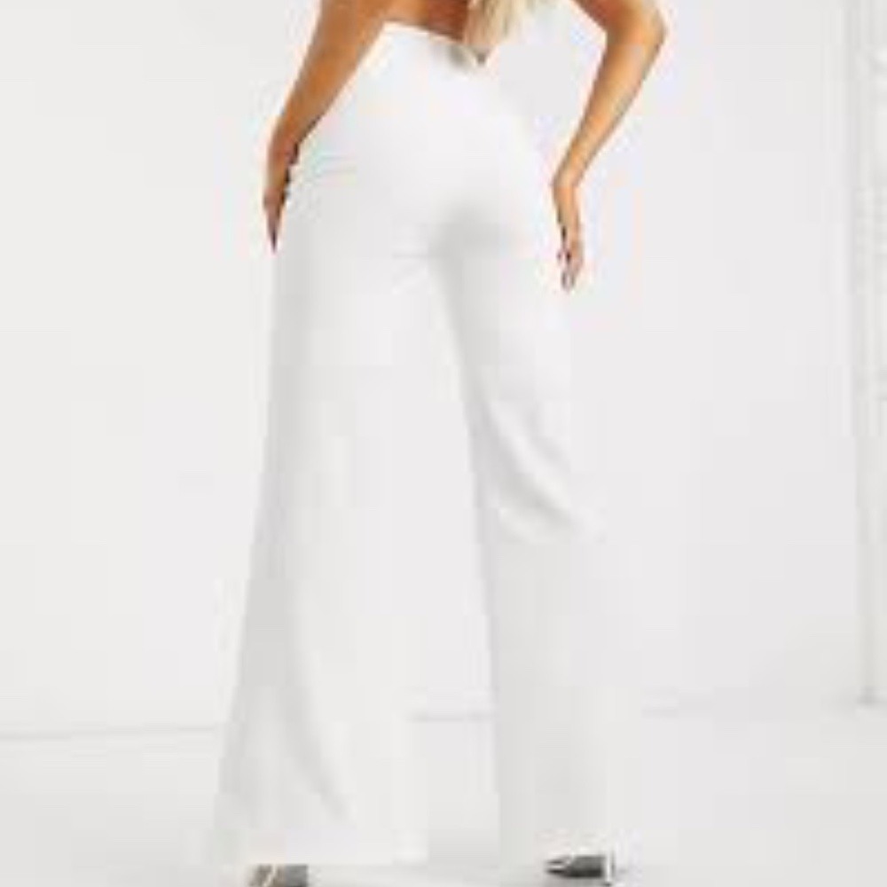 LONDONJEAN Women's White Flare & Wide Leg Jeans